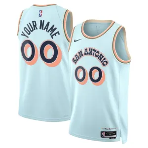 Maillot Homme San Antonio Spurs Personnalisé City Edition 2024-25 Bleu Swingman