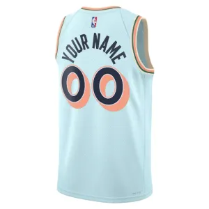 Maillot Homme San Antonio Spurs Personnalisé City Edition 2024-25 Bleu Swingman