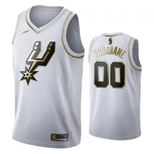 Maillot Homme San Antonio Spurs Personnalisé Golden Edition Blanc Swingman Maillot Homme San Antonio Spurs Personnalisé Golden Edition Blanc Swingman