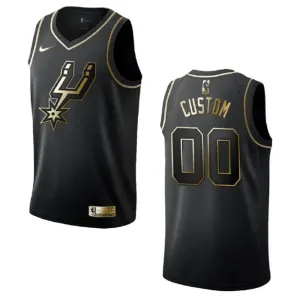 Maillot Homme San Antonio Spurs Personnalisé Golden Edition Noir Swingman Maillot Homme San Antonio Spurs Personnalisé Golden Edition Noir Swingman