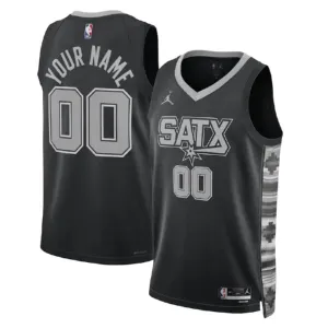 Maillot Homme San Antonio Spurs Personnalisé Statement Edition Noir Swingman