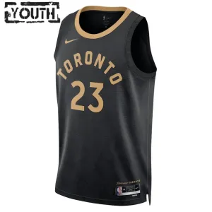 Maillot Enfant Toronto Raptors Fred Vanvleet 23 City Edition 2022-23 Noir Swingman