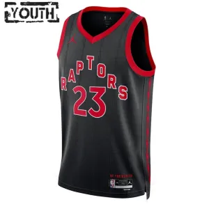 Maillot Enfant Toronto Raptors Fred Vanvleet 23 Statement Edition Noir Swingman