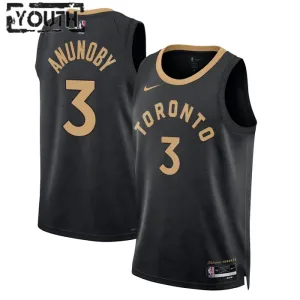 Maillot Enfant Toronto Raptors OG Anunoby 3 City Edition 2022-23 Noir Swingman