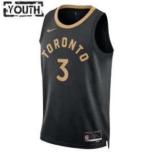 Maillot Enfant Toronto Raptors OG Anunoby 3 City Edition 2022-23 Noir Swingman