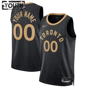 Maillot Enfant Toronto Raptors Personnalisé City Edition 2022-23 Noir Swingman