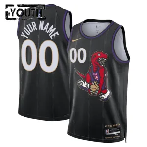 Maillot Enfant Toronto Raptors Personnalisé City Edition 2024-25 Noir Swingman
