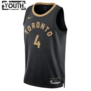 Maillot Enfant Toronto Raptors Scottie Barnes 4 City Edition 2022-23 Noir Swingman