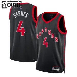 Maillot Enfant Toronto Raptors Scottie Barnes 4 Statement Edition Noir Swingman