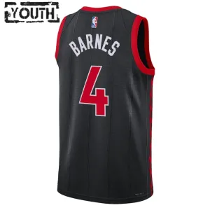Maillot Enfant Toronto Raptors Scottie Barnes 4 Statement Edition Noir Swingman