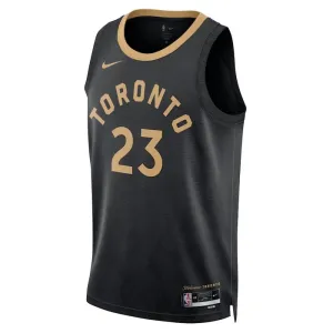 Maillot Homme Toronto Raptors Fred Vanvleet 23 City Edition 2022-23 Noir Swingman