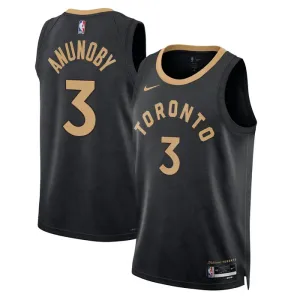Maillot Homme Toronto Raptors OG Anunoby 3 City Edition 2022-23 Noir Swingman