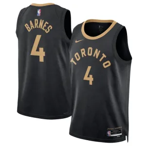 Maillot Homme Toronto Raptors Scottie Barnes 4 City Edition 2022-23 Noir Swingman