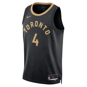 Maillot Homme Toronto Raptors Scottie Barnes 4 City Edition 2022-23 Noir Swingman