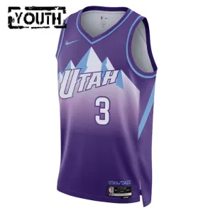 Maillot Enfant Utah Jazz Keyonte George City Edition 2024-25 Violet Swingman