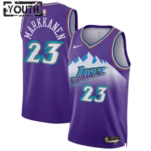 Maillot Enfant Utah Jazz Lauri Markkanen 23 Classic Edition 2022-23 Violet Swingman
