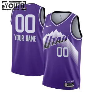Maillot Enfant Utah Jazz Personnalisé City Edition 2023-24 Violet Swingman