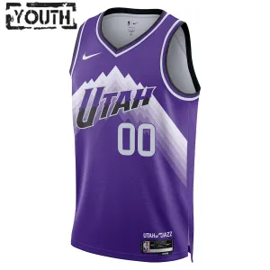 Maillot Enfant Utah Jazz Personnalisé City Edition 2023-24 Violet Swingman