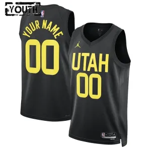 Maillot Enfant Utah Jazz Personnalisé Statement Edition Noir Swingman