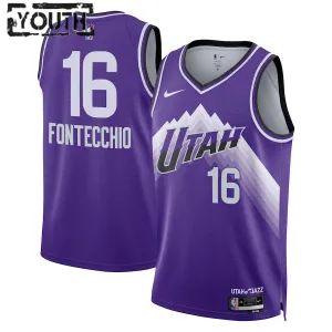 Maillot Enfant Utah Jazz Simone Fontecchio City Edition 2023-24 Violet Swingman