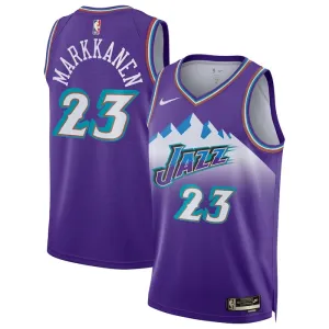 Maillot Homme Utah Jazz Lauri Markkanen 23 Classic Edition 2022-23 Violet Swingman