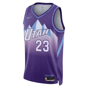 Maillot Homme Utah Jazz Lauri Markkanen City Edition 2024-25 Violet Swingman
