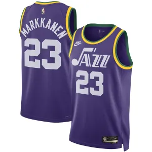 Maillot Homme Utah Jazz Lauri Markkanen Classic Edition 2023-24 Violet Swingman