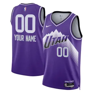 Maillot Homme Utah Jazz Personnalisé City Edition 2023-24 Violet Swingman