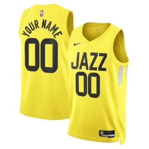 Maillot Homme Utah Jazz Personnalisé Icon Edition Jaune Swingman