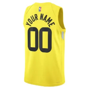 Maillot Homme Utah Jazz Personnalisé Icon Edition Jaune Swingman
