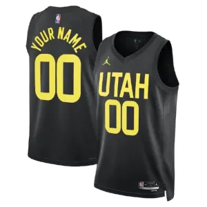 Maillot Homme Utah Jazz Personnalisé Statement Edition Noir Swingman