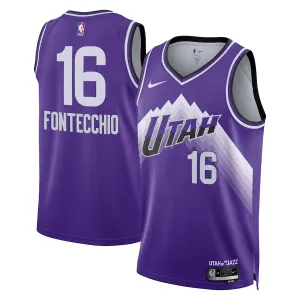Maillot Homme Utah Jazz Simone Fontecchio City Edition 2023-24 Violet Swingman