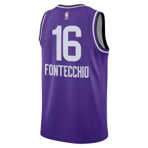 Maillot Homme Utah Jazz Simone Fontecchio City Edition 2023-24 Violet Swingman