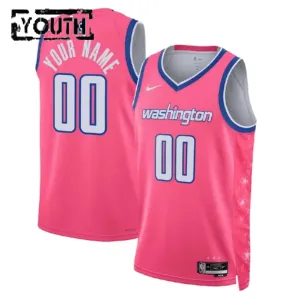 Maillot Enfant Washington Wizards Personnalisé City Edition 2022-23 Rose Swingman