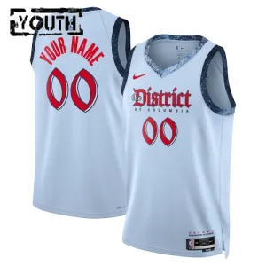 Maillot Enfant Washington Wizards Personnalisé City Edition 2024-25 Bleu Swingman