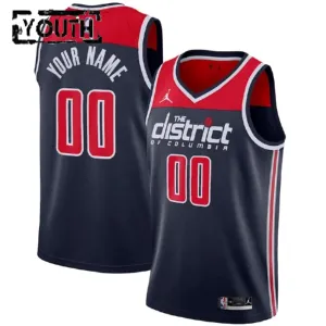 Maillot Enfant Washington Wizards Personnalisé Statement Edition Noir Swingman