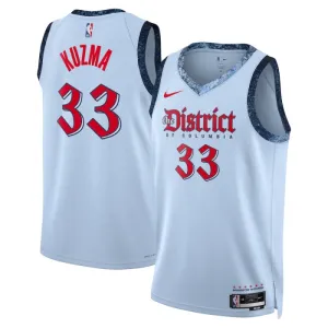Maillot Homme Washington Wizards Kyle Kuzma City Edition 2024-25 Bleu Swingman