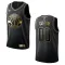Maillot Homme Washington Wizards Personnalisé Golden Edition Noir Swingman