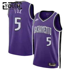 Maillot Enfant Sacramento Kings De Aaron Fox Classic Edition 2024-25 Violet Swingman
