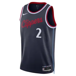 Maillot Homme LA Clippers Kawhi Leonard Icon Edition 2024-25 Navy Swingman