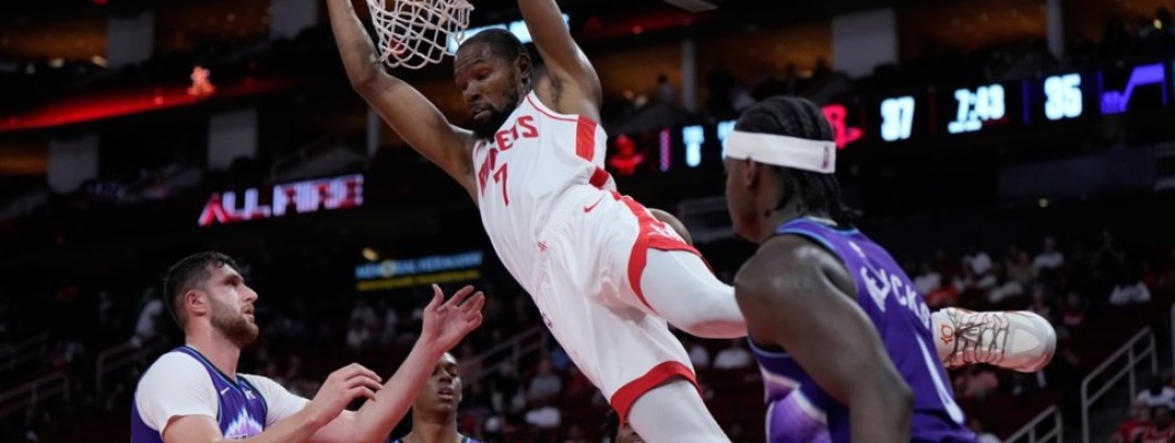 Kevin Durant a réalisé des débuts brillants avec les Houston Rockets Kevin Durant a réalisé des débuts brillants avec les Houston Rockets